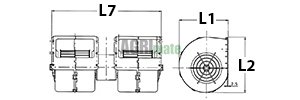 Technical drawing for BLOWER MOTOR
COMPLETE