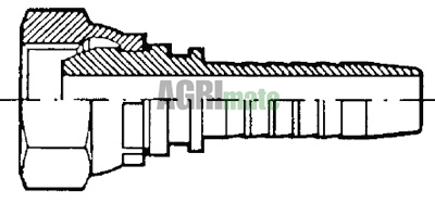 Technical drawing for SWAGE NIPPLE BSPP 60° CONE – FEMALE
5/8” – HOSE 5/8”