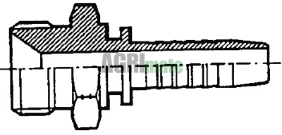 Technical drawing for SWAGE NIPPLE BSPP 60° CONE – MALE
1/4” – HOSE 1/4”