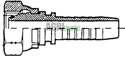 Technical drawing for SWAGE NIPPLE METRIC 24° CONE S TYPE – FEMALE
M36 X 2.0 – HOSE 1”