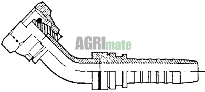 Technical drawing for SWAGE NIPPLE METRIC 24° CONE S TYPE – FEMALE – 90°
M20 X 1.5 – HOSE 5/16”