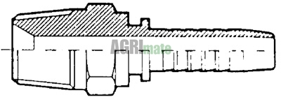 Technical drawing for SWAGE NIPPLE NPTF 60° CONE – MALE
1/4” – HOSE 5/16“