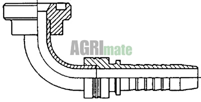 Technical drawing for SAE FLANGE CODE 61 – 3000 PSI – 90°
50.8 – HOSE 2”