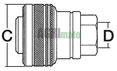 Technical drawing for HYD COUPLING