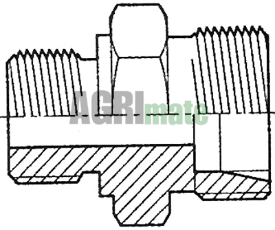 Technical drawing for RACCORD M14X1,5