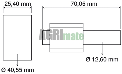 Technical drawing for ROTOR AND SHAFT ASSEMBLY
OIL PUMP – Ø 40.55 MM