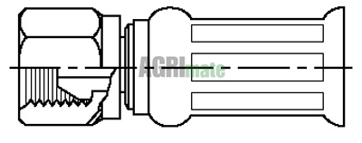 Technical drawing for 3/8 FEMALE KRIMP