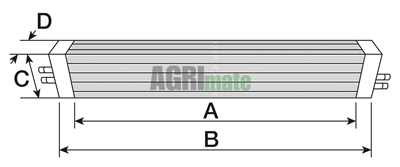 Technical drawing for AIR CONDITIONING CONDENSER