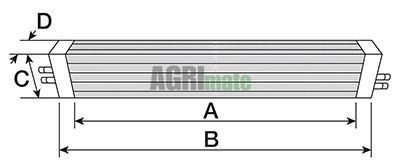 Technical drawing for AIR CONDITIONING EVAPORATOR