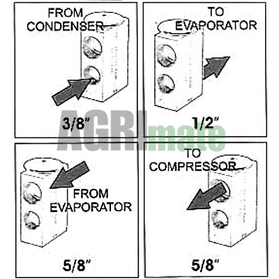 Technical drawing for AIRCONDITIONING EXPANSION VALVE
L 87 X 45.5 X 39 MM – 1/2”