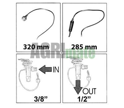 Technical drawing for AIRCONDITIONING EXPANSION VALVE
TUBE W/ OPENINGS – LENGTH 12” – LENGTH KLEP 13”