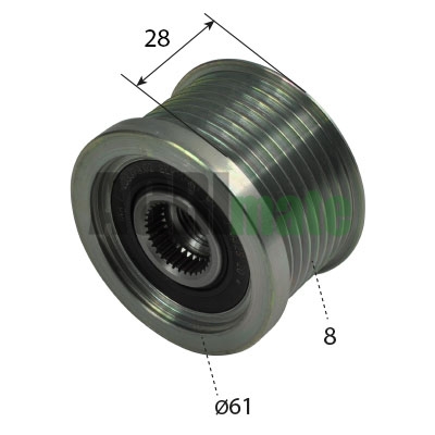 Technical drawing for ALTERNATOR PULLEY
