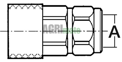 Technical drawing for ISO A PUSH-PULL COUPLING FEMALE
1/2 BSP – COUPLING Ø 23.7MM (1/2)