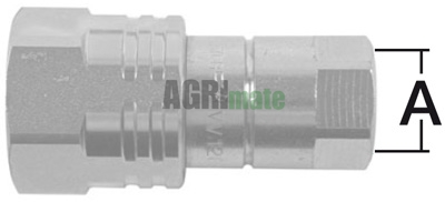 Technical drawing for FEMALE COUPLER – VV
COUPLER  1/2” – BSPP 1/2” FEMALE