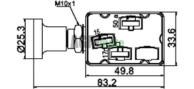 Technical drawing for IGNITION SWITCH