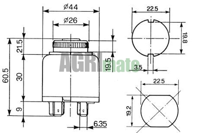 Technical drawing for IGNITION SWITCH