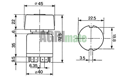 Technical drawing for LIGHT SWITCH