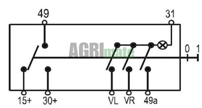 Technical drawing for HAZARD WARNING SWITCH
