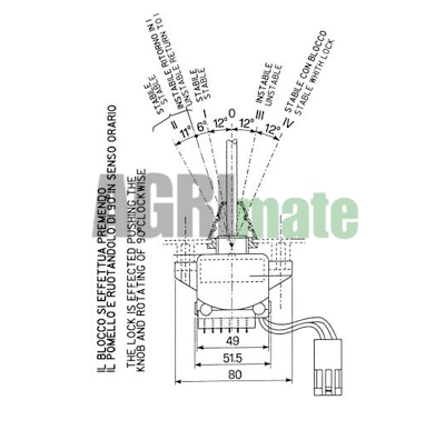 Technical drawing for COMBINED SWITCH