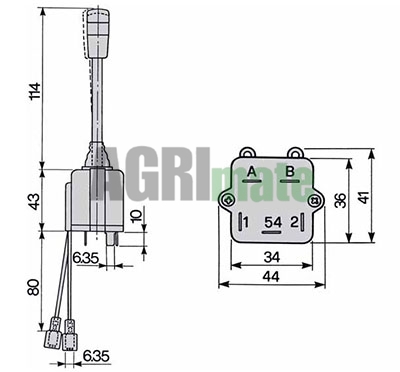 Technical drawing for COMBINED SWITCH