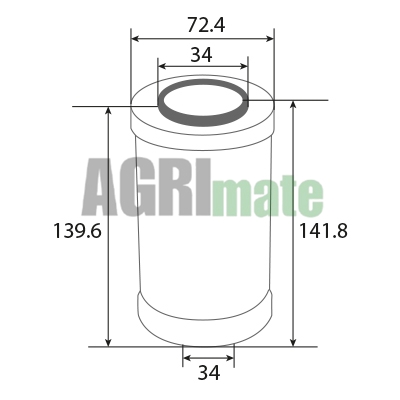 Technical drawing for OIL FILTER ELEMENT
