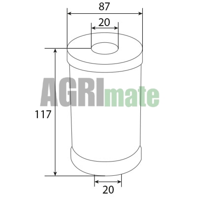 Technical drawing for OIL FILTER ELEMENT