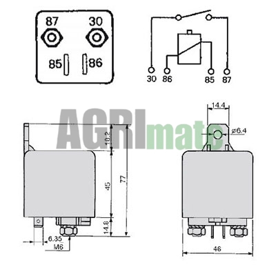 Technical drawing for RELAY
12V – 200A