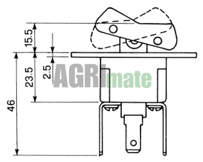 Technical drawing for MULTIPURPOSE SWITCH