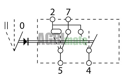 Technical drawing for ROCKER SWITCH