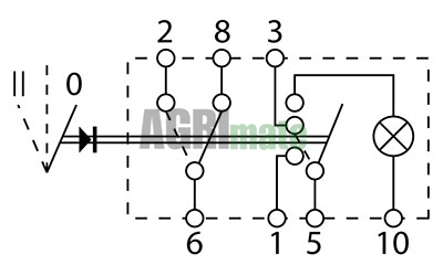 Technical drawing for WARNING SWITCH