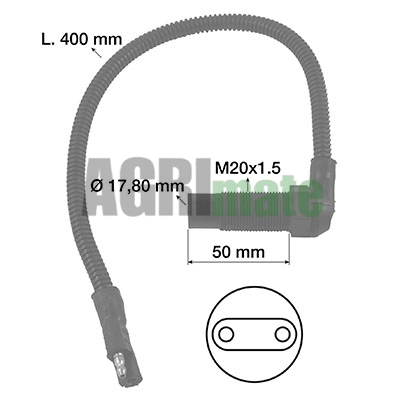 Technical drawing for PTO SPEED LATER FITTING
540 OHM