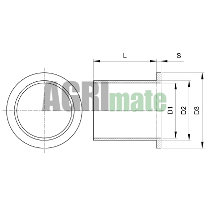 Technical drawing for TEFLON BUSHING
30 x 34 x 30 mm
