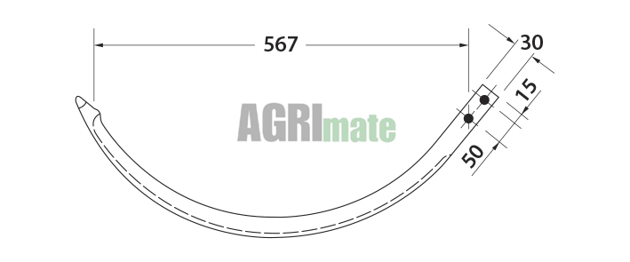 Technical drawing for ALUMINUM NEEDLE