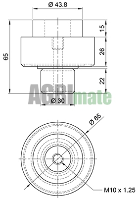 Technical drawing for PIVOT PIN