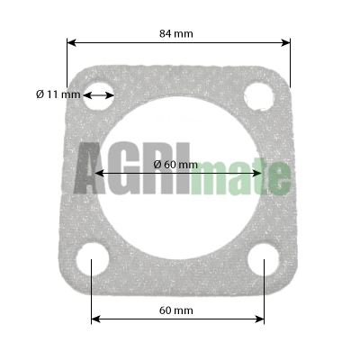 Technical drawing for EXHAUST ELBOW GASKET