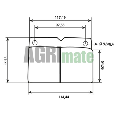 Technical drawing for DISC BRAKE PAD KIT
4 PCS