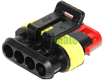 Technical drawing for SUPERSEAL CON. 1.5 mm MALE
FOR FEMALE TERMINAL – 4 POLES