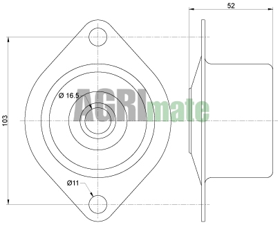 Technical drawing for SILENT BLOCK