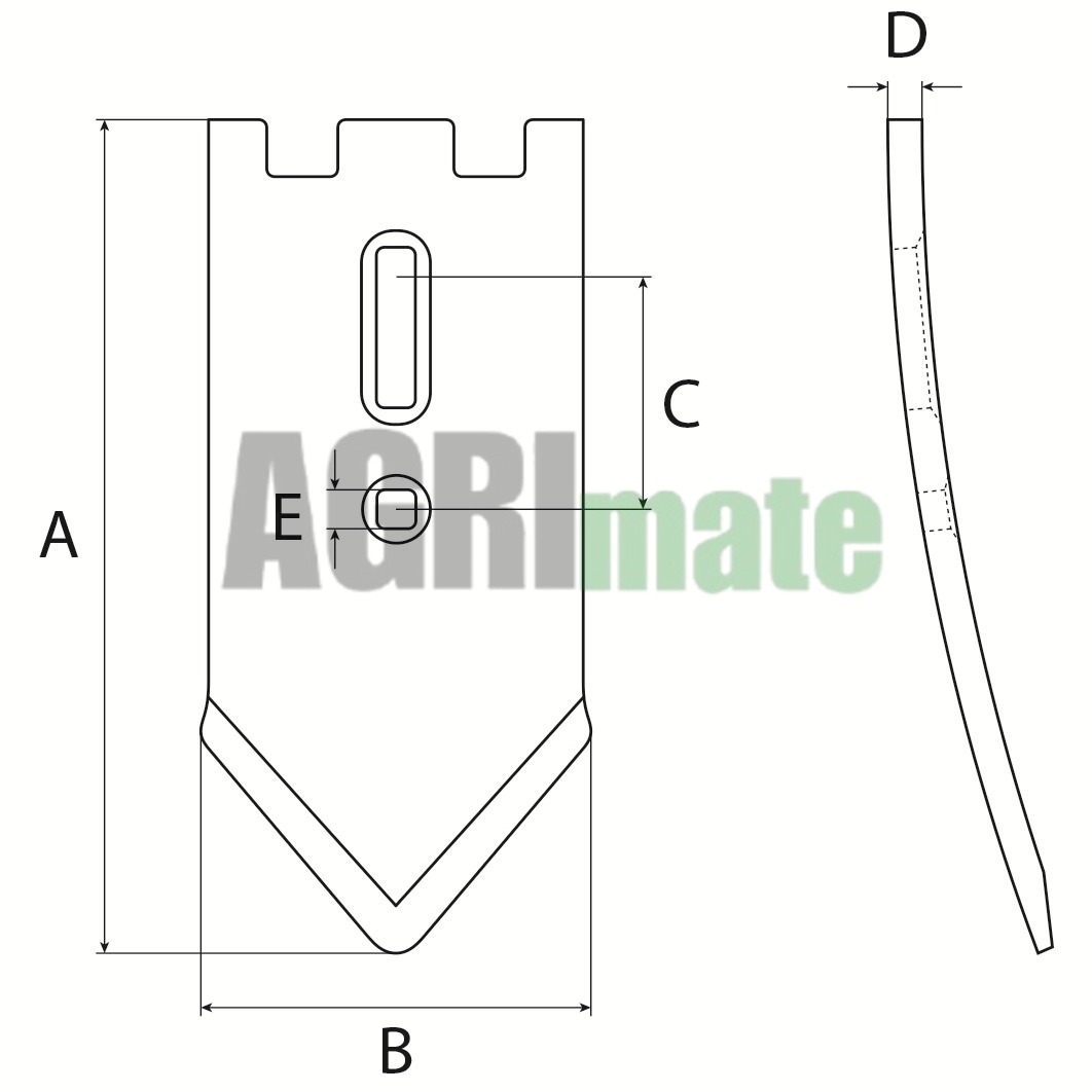 Technical drawing for MULCHMIX POINT
12 x 80 MM