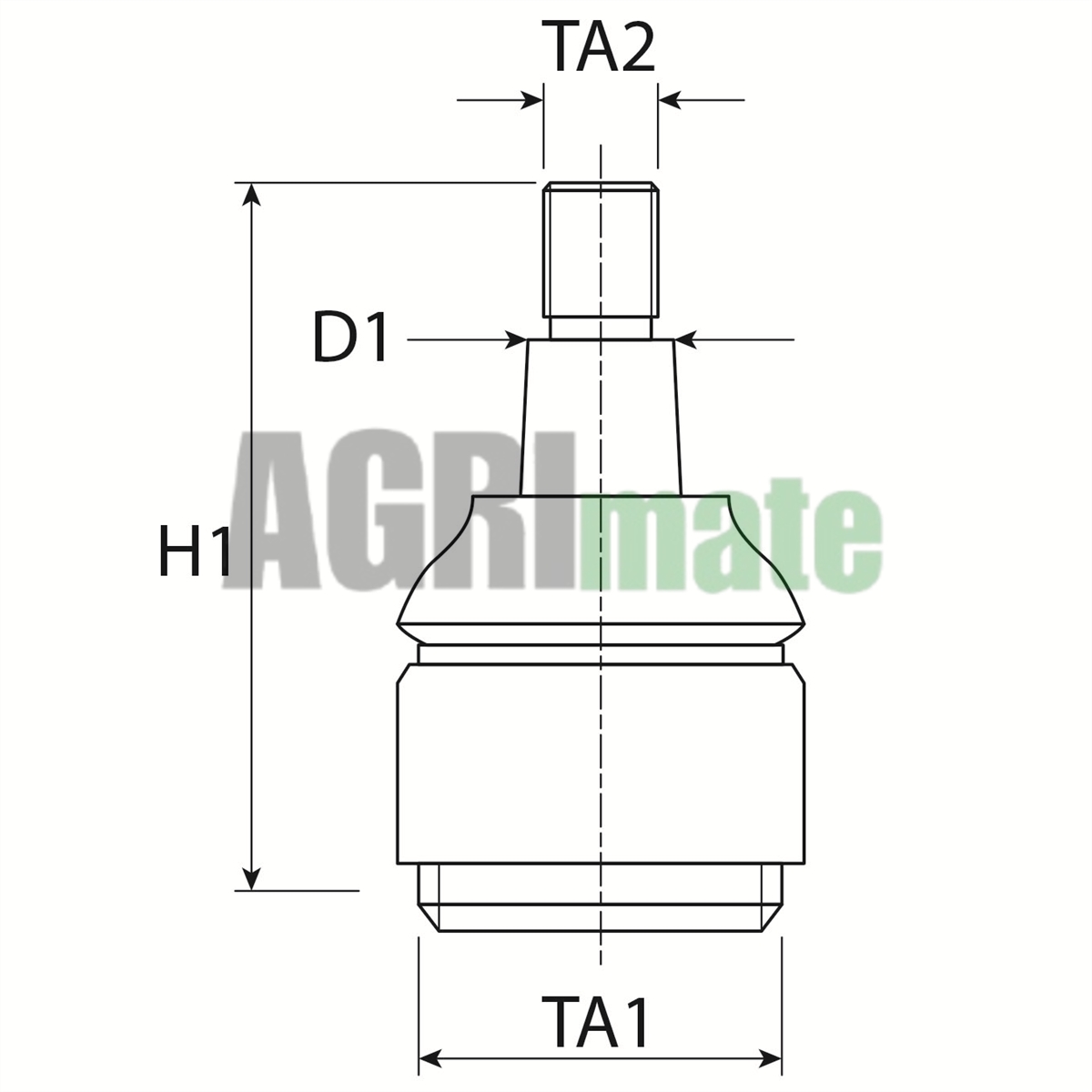 Technical drawing for ROD END STEERING AXLE