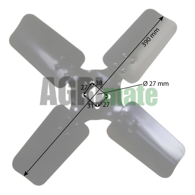 Technical drawing for FAN BLADE
Ø 392 MM – 4 BLADES