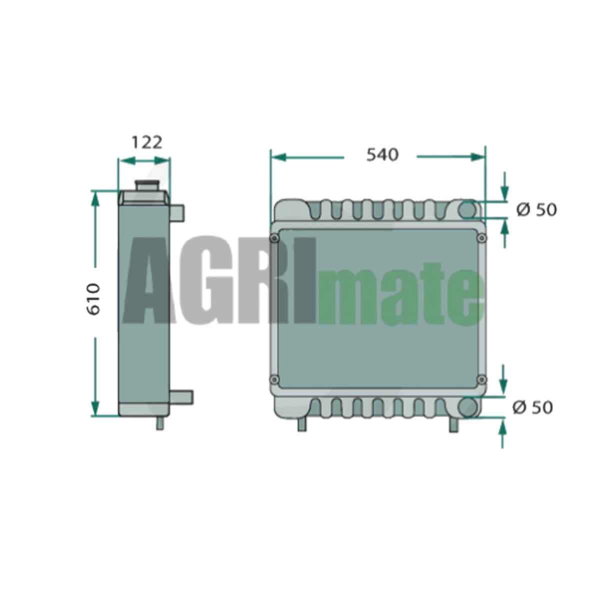 Technical drawing for RADIATOR