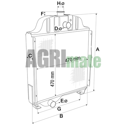 Technical drawing for RADIATOR