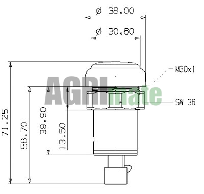 Technical drawing for REAR STOP SWITCH
PTO- NF