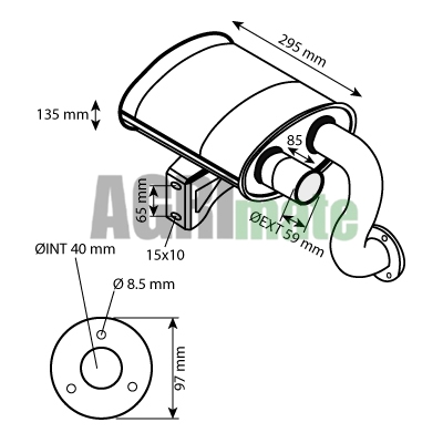 Technical drawing for SILENCER