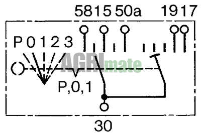 Technical drawing for IGNITION SWITCH