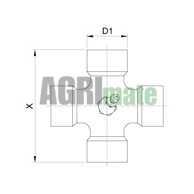 Technical drawing for CROSS KIT P-LINE CENTRAL GREASE NIPPLE
50 x 118 mm