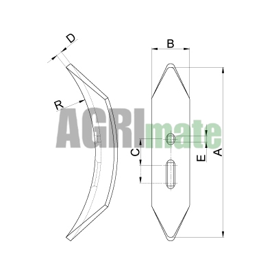 Technical drawing for POINT
290 x 80 x 12 mm Ø 13 EA 45 mm