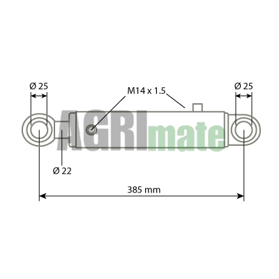 Technical drawing for STEERING CYLINDER