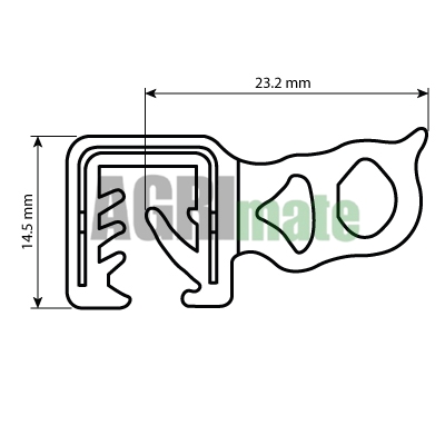 Technical drawing for GLASS SEAL
20 M